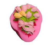 Stampo in silicone a forma di fiore, stampo per sapone fatto a mano, tulipani, bouquet in resina epossidica, decorazione per torte, strumenti per decorazioni floreali