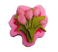 Stampo in silicone a forma di fiore, stampo per sapone fatto a mano, tulipani, bouquet in resina epossidica, decorazione per torte, strumenti per decorazioni floreali