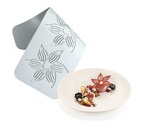 Stampo in silicone a forma di foglia cava per cioccolatini, caramelle 3D, a forma di foglia cava, per alimenti, decorazione per pasti, fondente, argilla polimerica (fiore A_26,6 x 9,8 x 0,3 cm)