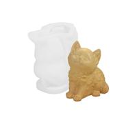 Stampo in Silicone a Forma di Gatto, Stampi in Silicone Animali 3D Gatto Seduto, Creazione Squishy, Stampo Fai Da Te per Resina Epossidica, Polimeri, Argilla, Gesso, Cera, Sapone