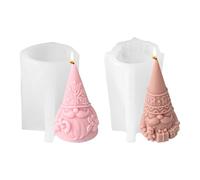 Stampo in silicone a forma di gnomo, in silicone, per Natale, gnomo 3D, per versare, in silicone, per decorazioni natalizie fai da te (02)