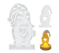 Stampo in silicone a forma di gnomo, stampi in silicone per Natale, portacandele, in silicone, per gesso, artigianato