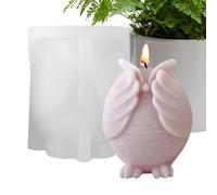 Stampo in silicone a forma di gufo, stampo flessibile in silicone, antiaderente, per candele, cioccolato, sapone, gesso, resina, fai da te, decorazione per la casa
