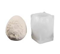 Stampo in silicone a forma di lepre in rilievo a forma di uova di Pasqua per resina colata sapone cioccolato torta strumento di cottura lepre stampo in silicone