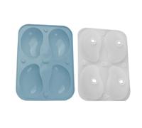 Stampo In Silicone A Forma Di Mango - Vassoio Per Mousse 3D, 4 Cavità Di Cioccolato, Funzione Di Rilascio Facile | Preparazione Del Budino Di Gelatina, Decorazione Della Torta Nuziale, Catering Di Foo