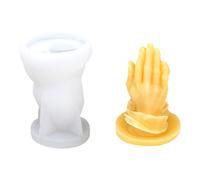 Stampo in silicone a forma di mani piegate, con perline di Buddha, realizzato a mano, profumato, per la preghiera
