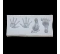Stampo in silicone a forma di mano e piede per bambini, decorazione per torte in resina, creazione di gioielli in resina
