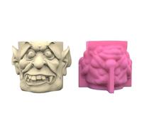 Stampo in silicone a forma di mostri, realizzato a mano, per vasi di fiori e vasi di fiori in resina epossidica, decorazioni per la casa, stampi per calcestruzzo, vasi di fiori