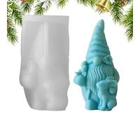 Stampo in silicone a forma di natalizio, stampo in silicone per candele natalizie, pasqua, bambola senza volto, gnomi in resina epossidica, per decorazioni da tavolo fatte a mano