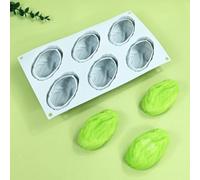Stampo in silicone a forma di nocciolina, 6 cavità a forma di mandorle, pistacchio e chicchi di caffè, stampo per mousse in silicone per alimenti, per cioccolato, gelatina e dessert, facile rilascio