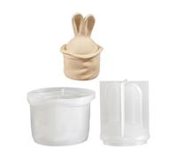 Stampo in silicone a forma di orecchie di coniglio, per realizzare e organizzare gioielli, contenitori, facile da demolire, set di stampi in silicone