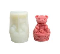 Stampo in silicone a forma di orsetto per cravatta, profumato, per decorazioni per torte al cioccolato, in silicone, a forma di orso, argilla, profumato