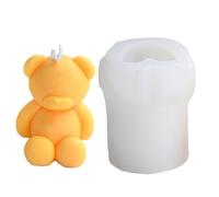 Stampo in silicone a forma di orsetto, stampo in silicone a forma di orso, stampo fai da te per candele, sapone, fondente, cioccolato, decorazione per torte, candele, sapone, decorazioni in gesso