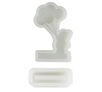 Stampo in silicone a forma di palloncino, orso, candelabro, resina, fai da te, fusioni di calcestruzzo, decorazioni per candele