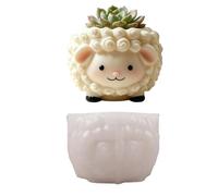 Stampo in silicone a forma di pecora, simpatico stampo per candele a forma di animale 3D, per calcestruzzo, colata in resina, argilla, , modellazione di fondente, progetti fai da te, vasi di