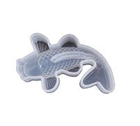 Stampo in silicone a forma di pesce Modello di goccia in cristallo di cemento fatto a mano per auto fatta a mano per ciondolo a catena Art Pre Mold Remover