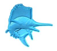 Stampo in silicone a forma di pesce spada, decorazione da parete, ornamento da tavolo, strumenti per la produzione di intonaco, antiaderente, stampo in silicone per pesce spada