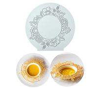 Stampo in silicone a forma di pizzo, per torte nuziali, decorazione di torte a forma di corallo, per fondente commestibile, per fondente, zucchero e cupcake (A_16,8 x 16,3 x 0,3 cm)