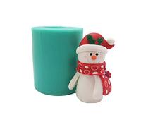 Stampo in silicone a forma di pupazzo di neve per Natale, stampi in resina fatti a mano, per decorare torte al cioccolato e sapone in silicone