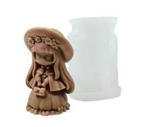 Stampo in silicone a forma di ragazza per torte e fondente in resina a forma di principessa, per sapone fatto a mano, ornamento da tavolo, in