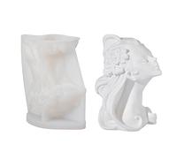 Stampo in silicone a forma di ragazza, profumato, per realizzare sapone in gesso e resina epossidica