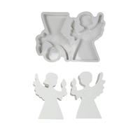 Stampo in silicone a forma di ragazzo e ragazza angelico per la creazione di gioielli, decorazione per la casa, stampo in gesso da scrivania, ornamento per creare temi angelici