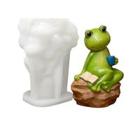 Stampo in silicone a forma di rana, stampo in resina a forma di rana, decorazione da giardino in silicone antiaderente, per la realizzazione di gesso, per realizzare in argilla e