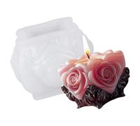 Stampo in silicone a forma di rosa per saponi a forma di fiore per resina epossidica artigianale sapone fatto a mano decorazione di nozze stampo a forma di rosa