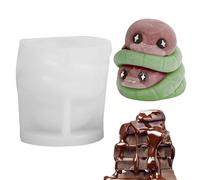 Stampo in silicone a forma di serpente 3D, per cioccolato, per candele, caramelle, argilla, cioccolato, biscotti, sapone, per cottura fai da te, progetti artigianali