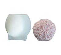 Stampo in silicone a forma di sfera di fiori per sapone in gesso per torta al cioccolato fondente decorazione resina stampo per fare silicone