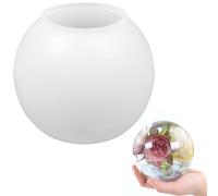 Stampo in silicone a forma di sfera, stampo in silicone a forma di sfera, un pezzo unico 3D senza cuciture, stampo per resina epossidica a sfera grande, per artigianato fai da te, ricordi di fiori,