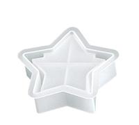 Stampo in silicone a forma di stella cava facile da demolire per decorazioni natalizie supporto composizioni floreali stampo a stella in silicone scava fuori