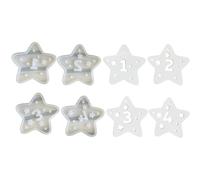 Stampo in silicone a forma di stella, per Natale, in silicone, per decorazioni natalizie, per gioielli, decorazioni, portachiavi, stampo in silicone a stella, stampi a stella in silicone