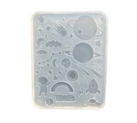 Stampo in silicone a forma di stella planetaria per portachiavi e gioielli in resina epossidica, strumenti fai da te per accessori fatti a mano, antiaderente e