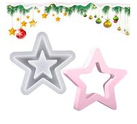 Stampo in silicone a forma di stella, stampi in resina siliconica a forma di stella, stampo in resina a forma di stella, stampo in silicone per decorazioni da tavolo, stampo in silicone a forma di