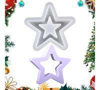 Stampo in silicone a forma di stella, stampi in resina siliconica a forma di stella, stampo in resina a forma di stella, stampo in silicone per decorazioni da tavolo, stampo in silicone a forma di