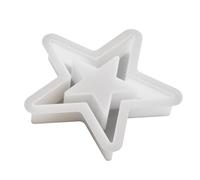 Stampo in silicone a forma di stella, stampo a stella in silicone - Stampo per decorazione artigianale di Natale a forma di stella, 3 stampi in silicone di Natale, stampi in silicone di Natale per