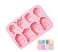 Stampo in silicone a forma di teschio | 8-Cavity Tombstone & Halloween stampo per budino, non bastone da cucina, spooky fai da te