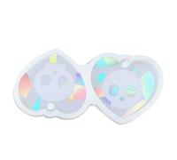 Stampo in silicone a forma di teschio, a forma di cuore, con luci e ombre, per orecchini, teschio, artigianato in silicone