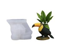 Stampo in silicone a forma di tucano, perfetto per calcestruzzo artistico e giardini in miniatura, stampo per gioielli in resina