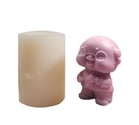 Stampo in silicone a forma di uomo vecchio in stile cartone animato, ornamento da tavolo, stampo per colata epossidica, torte di compleanno, decorazione da forno, artigianato fatto a mano