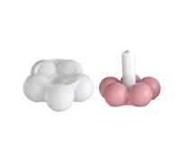 Stampo in silicone a rilascio facile per base di candeliere a forma di fiore fatto a mano che rende il supporto per tealight stampo in silicone a rilascio facile
