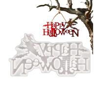Stampo In Silicone A Sospensione Di Halween, Felice Lettere Di Halloween Ornament Di Fusione Di Cemento - Artigianato Multi -scopo Che Fanno Per Le Di Cera Cioccolato In Resina