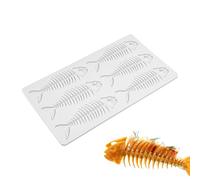 Stampo in silicone a tema oceano - Forme di granchio e lisca di pesce | Tappetino antiaderente per decorare torte, caramelle gommose, cioccolato e caramelle - Strumento flessibile per la prod