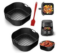 Stampo in Silicone Accessori per friggitrice ad Aria Philips Airfryer Serie 5000 XXL, 2 teglie con 1 Pennello in Silicone per friggitrice ad Aria Philips 7,2 L, Lavabile in lavastoviglie