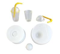 Stampo in silicone ad alto dettaglio per tazze di tè a bolle e accessori per cannucce, strumenti per artigianato in resina per scene in miniatura