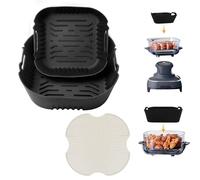 Stampo in silicone Air Fryer Accessori per Ninja CRISPi Friggitrice ad aria FN101EUSG, inserti in silicone di ricambio antiaderenti per friggitrice ad aria Ninja FN101EU (Piatto bianco rotto)
