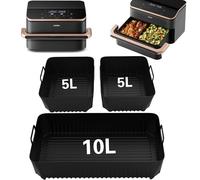 Stampo in silicone Air Fryer per Cosori Air Fryer 10L Twinfry, 3 stampi Air Fryer accessori, piatto Airfryer Air Fryer stampo per Airfryer Cosori 10L