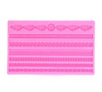 Stampo in silicone al cioccolato fondente, 3D per corda in maglia per perle decorazione di torta non bastoncino per gelatine di torte pane dessert rosa crafting sapeding progetti