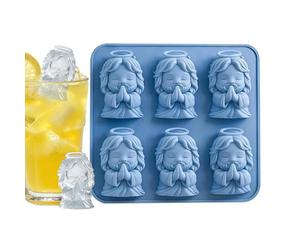 Stampo in silicone antiaderente a 6 cavità a forma di Gesù che prega in preghiera, mini per bevande, vassoio 3D, per la vita quotidiana, cucina, feste, picnic, campeggio, piscina, bevande